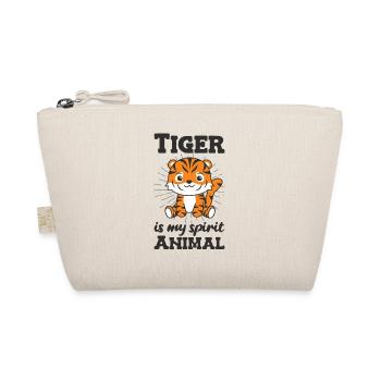 Tiger is my spirit animal - süßer Tiger - Bio-Täschchen - Natur - Vorne