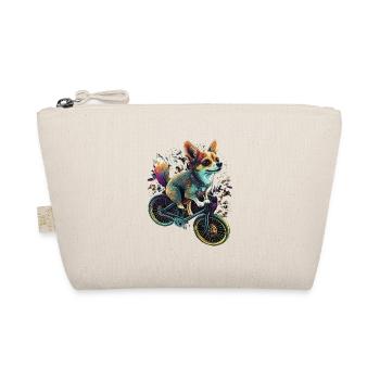 Chihuahua | Bike | Bicycle | Dog | Cycling | - Organic Pouch - nature - Front
