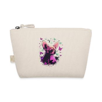 Chihuahua Dog Butterfly 17 - Bio-Täschchen - Natur - Vorne