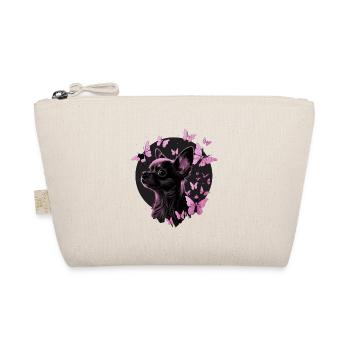 Pink Chihuahua | Butterfly | Cute Dog | Pink - Organic Pouch - nature - Front