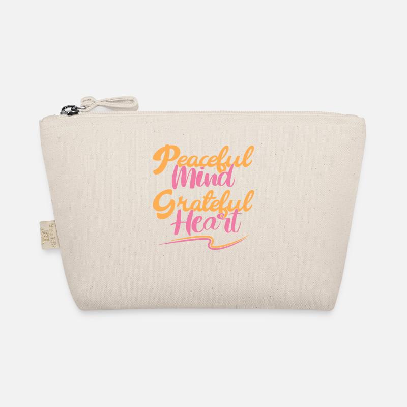 Peaceful Mind Grateful Heart - Bio-Täschchen - Natur