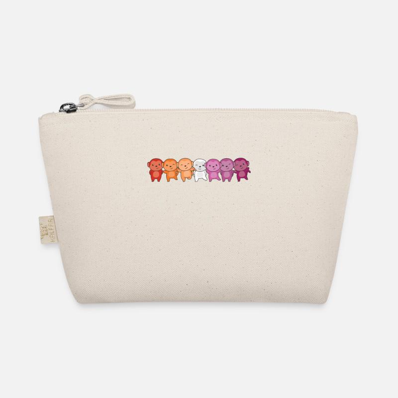Lesbian Flag Pride LGBTQ Cute Monkey Trousse biologique