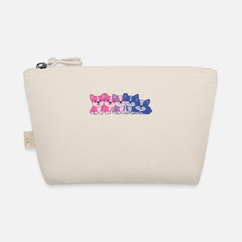 Bisexual Flag Pride LGBTQ Cute Corgi Organic Pouch