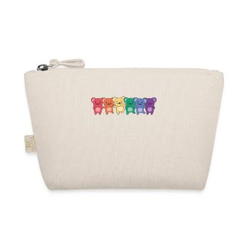 Regenbogen Maus Flag Pride LGBT süße Mäuse - Bio-Täschchen - Natur - Vorne