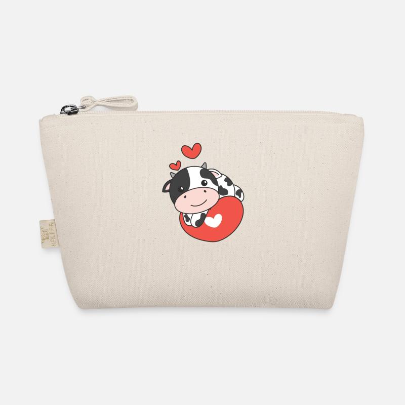 Vache pour la Saint-Valentin mignons animaux coeurs Trousse biologique