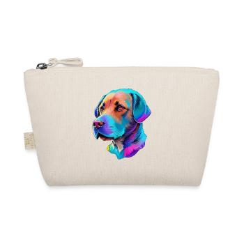 Farbenfrohe Labrador Hund Illustration Hundeliebe - Bio-Täschchen - Natur - Vorne