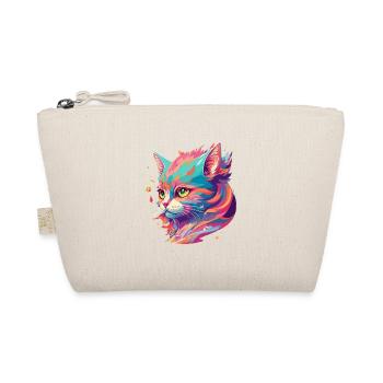 Cartoon Cat Cadeau mignon avec l’amour de chat - Trousse biologique - nature - Devant
