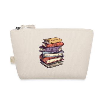 Stapel Bücher für Leseratten und Bücherwürmer - Bio-Täschchen - Natur - Vorne