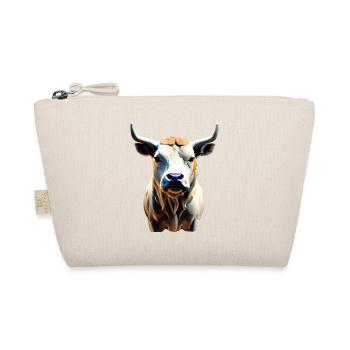 Cow - bull with horns - Organic Pouch - nature - Front