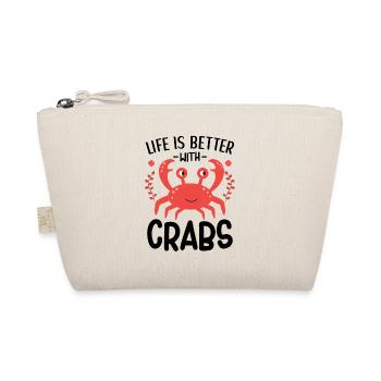 Crab Lover Apparel Crabs Kids Men - Organic Pouch - nature - Front