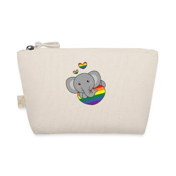 Rainbow Flag Pride LGBTQ Mignon éléphant Amour - Trousse biologique - nature - Devant