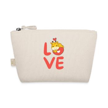 Girafe pour la Saint-Valentin Animaux mignons Cœurs Amour - Trousse biologique - nature - Devant