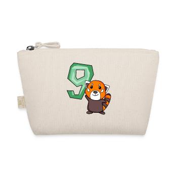 9ème anniversaire Motif Panda Rouge - Neuf ans - Trousse biologique - nature - Devant