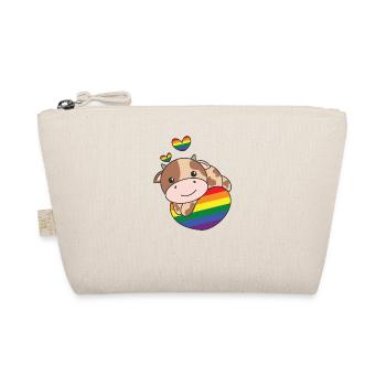 Rainbow Flag Pride LGBTQ Mignon Cow Love - Trousse biologique - nature - Devant