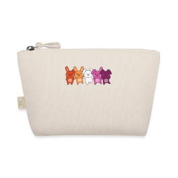 Lesbian Flag Pride LGBTQ Cute Bunny - Organic Pouch - nature - Front