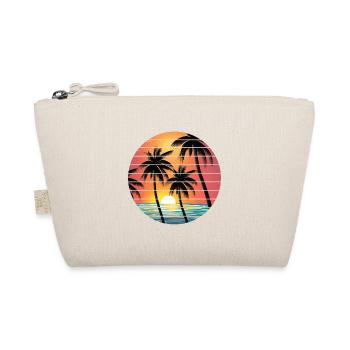 Palm Tree Summer Holiday Palm Beach Island Sun - Organic Pouch - nature - Front