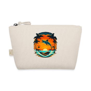 Delphin Sommer Sunset - Bio-Täschchen - Natur - Vorne