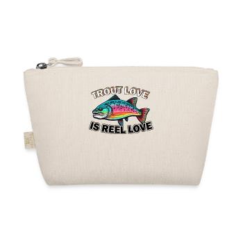 Trout Love is Reel Love For Vintage Fly Fishing - Bio-Täschchen - Natur - Vorne