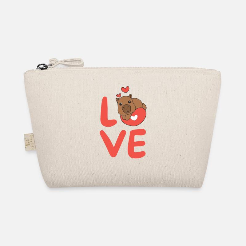 Capybara pour la Saint-Valentin mignons animaux coeurs Trousse biologique