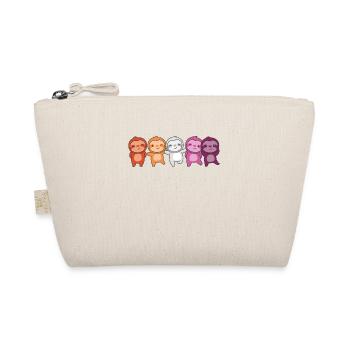 Lesbian Flag Pride LGBTQ Cute Sloth - Organic Pouch - nature - Front