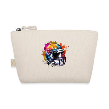 bunter American Football Helm - Bio-Täschchen - Natur - Vorne