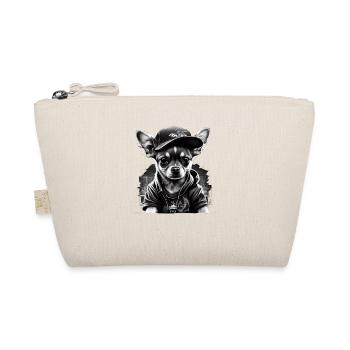 Chihuahua | Cooler Hund | Rap | Hip-Hop Gangster - Bio-Täschchen - Natur - Vorne