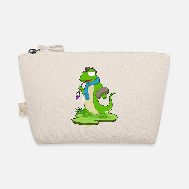 Eidechse Malen Pinsel Bio-Täschchen