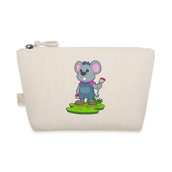 Maus Maler Pinsel Malen - Bio-Täschchen - Natur - Vorne