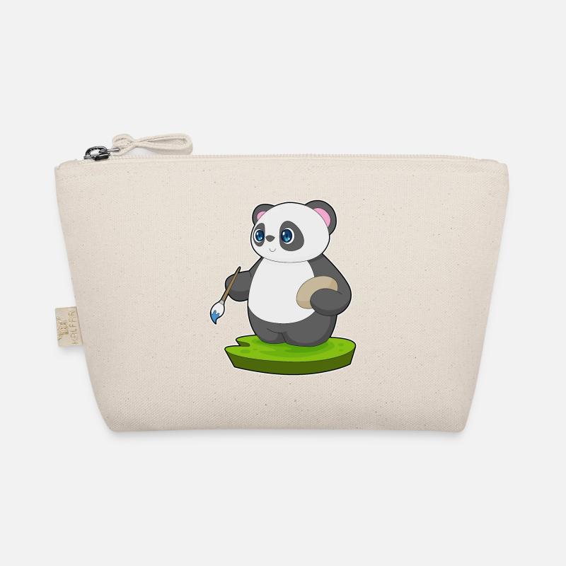 Panda Paint Brush Organic Pouch