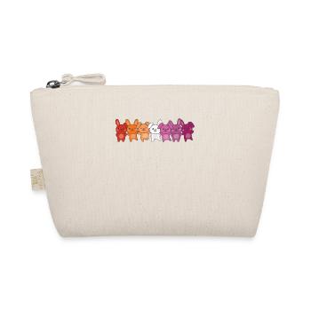 Lesbian Flag Pride LGBTQ Cute Bunny - Organic Pouch - nature - Front