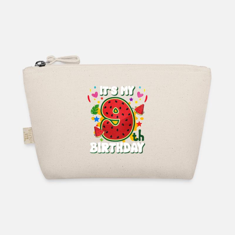9 Birthday Watermelon Summer Gift Organic Pouch