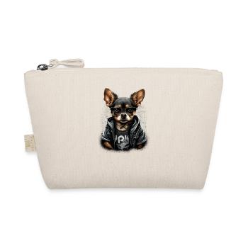 Chihuahua | Cooler Hund | Rap | Hip-Hop Gangster - Bio-Täschchen - Natur - Vorne
