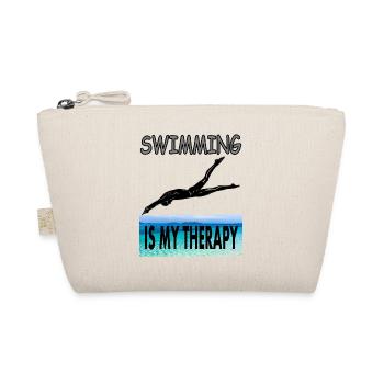 swim float saying diving gift idea - Organic Pouch - nature - Front