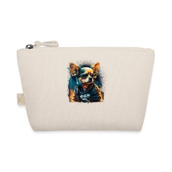Chihuahua | Cooler Hund | Rap | Hip-Hop Gangster - Bio-Täschchen - Natur - Vorne