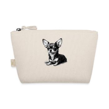 Chihuahua | Book | Coffee | Tea | Reading | - Organic Pouch - nature - Front