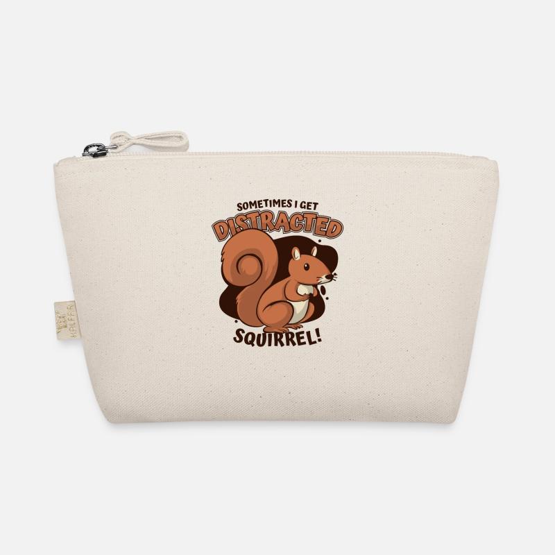 Sometimes I Get Distracted Grey Squirrels Organic Pouch