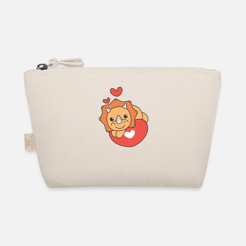 Triceratops pour la Saint-Valentin mignons animaux coeurs Trousse biologique
