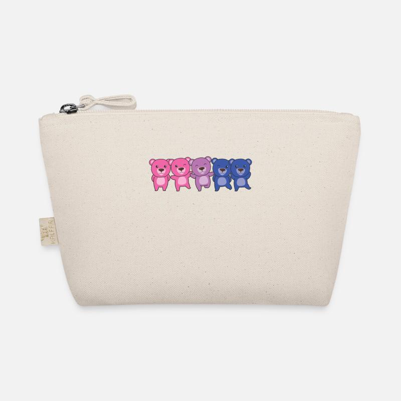 Bisexual Flag Pride LGBTQ Cute Bear Organic Pouch