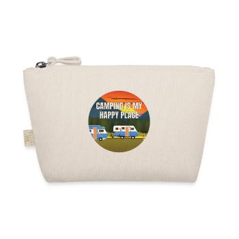 Camping Wohnmobil Camp Zelten Geschenk Wohnwagen - Bio-Täschchen - Natur - Vorne