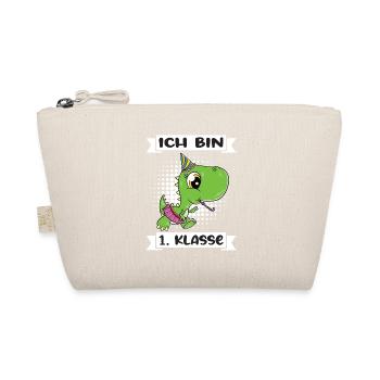 Ich Bin 1 Klasse Einschulung Schulanfang - Bio-Täschchen - Natur - Vorne