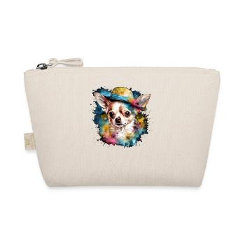 Chihuahua - Englische Dame Frauen Kleid Hund - Bio-Täschchen - Natur - Vorne