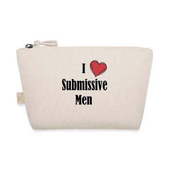 I Love Submissive Men Red Heart Funny Submissive - Bio-Täschchen - Natur - Vorne