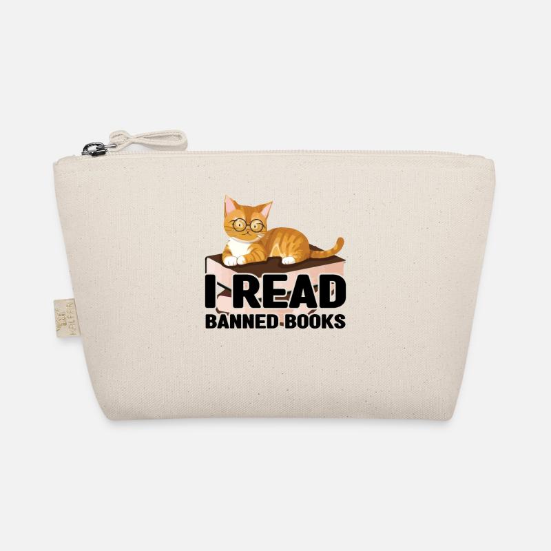 I Read Banned Book Cat Lover Reader Read Organic Pouch