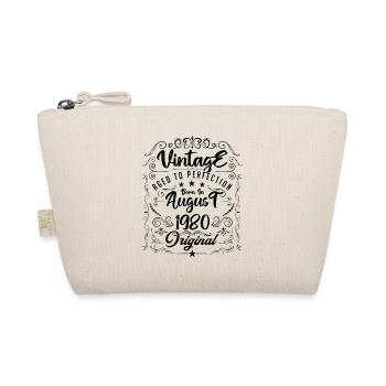 Vintage Born in August 1980. Anniversary August 1980 - Organic Pouch - nature - Front
