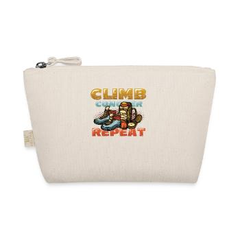 Climbing, conquering, repeating, mountaineering - Organic Pouch - nature - Front