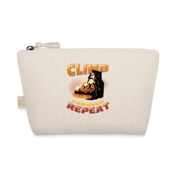 Climbing, conquering, repeating, mountaineering - Organic Pouch - nature - Front