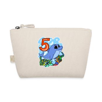 5ème anniversaire Motif Dolphin - cinq ans - Trousse biologique - nature - Devant