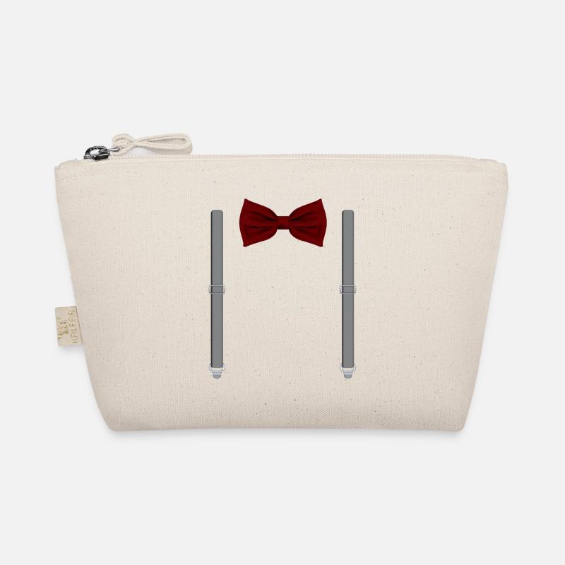Drôle de nœud papillon rouge avec bretelles grises parfaites Trousse biologique