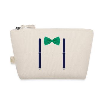 Funny Green Bow Tie with Suspenders Perfect - Organic Pouch - nature - Front