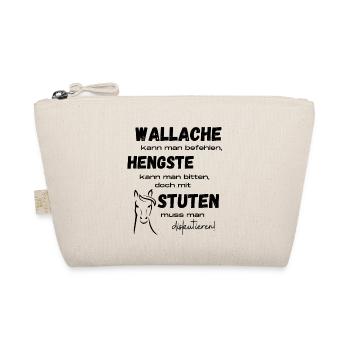 Wallache Hengste Stuten - Bio-Täschchen - Natur - Vorne